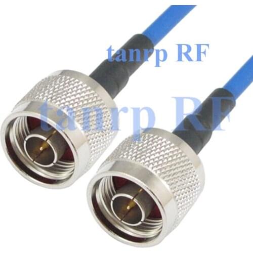 15CM Semi Flexible blue jacket jumper cable RG402 6inch N male plug to N male plug RF adapter connector