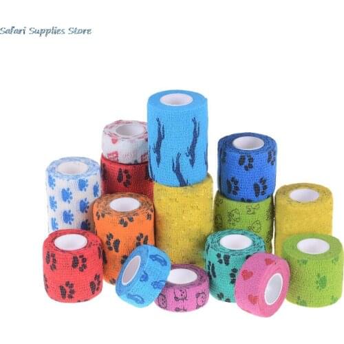 First aid kit Colorful Pet Bandage Waterproof Adhesive elastic bandage Self adhesive breathable Tape Outdoor Medical Bandage