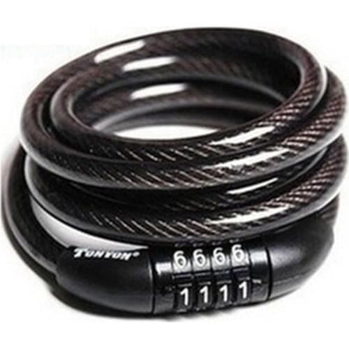 Anti-Theft Bike Bicycle Lock Combination Coiling Cable Lock For Bicycle & Electric Scooter Bike Security Lock 1M