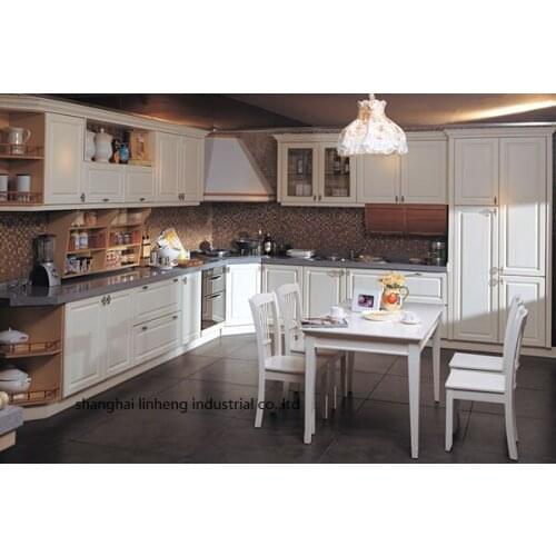 PVC/vinyl kitchen cabinet(LH-PV017)