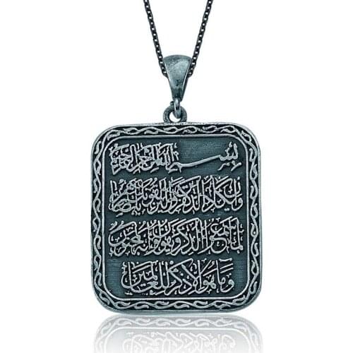 Silver Evil Eye Prayer Necklace