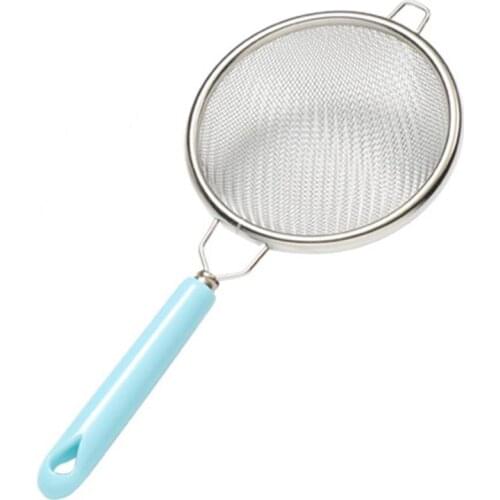 Stainless Steel Fine Mesh Colander Strainer Multifunctional Wire Sieve Sifter With Handle Kitchen Tools Accessories For Noodles