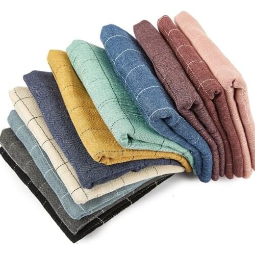 Plaid Cotton And Linen Striped Scarf Art Small Fresh Muslim Headscarf Scarf Wholesale Hijab Head Wrap Instant Headwear Scar