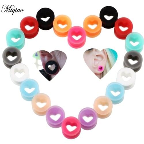 Miqiao 2pc 4-25mm Silicone Ear Gauge Plugs And Tunnel Flesh Ear Plugs Gauges Earrings Expander Ear Stretcher Piercing Jewelry