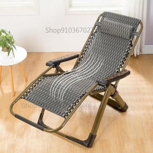 Folding Recliner Lunch Break Chair Backrest Lazy Leisure Office Sleeping Beach Chair Balcony Home Elderly Chair