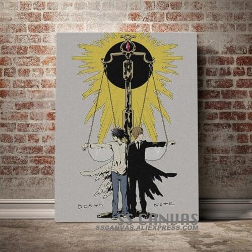 Death Note L and Kira Characters Canvas Painting Decor Wall Art Pictures Bedroom Study Home Living Room Decoration Prints Poster