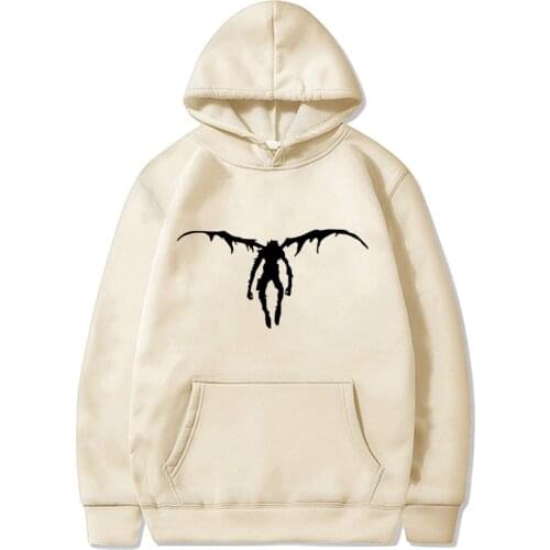 Death Note Sweatshirts Men Kawaii Winter Warm Cartoon Graphic Streetwear Unisex Tops Manga Hoodies Hot Japanes Anime Hooded Male