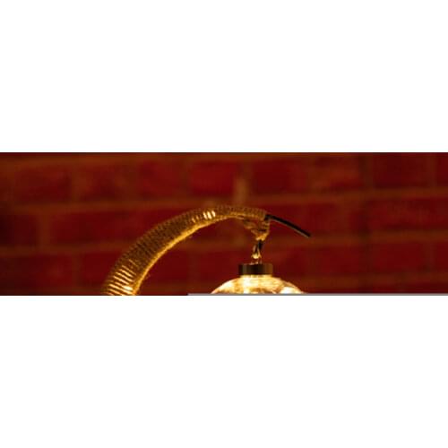 LED Moon Sepak Takraw Lamp Handmade Hemp Rope Wrought Iron Night Light Home Christmas Gifts Night Lamp For Party Room Decoration