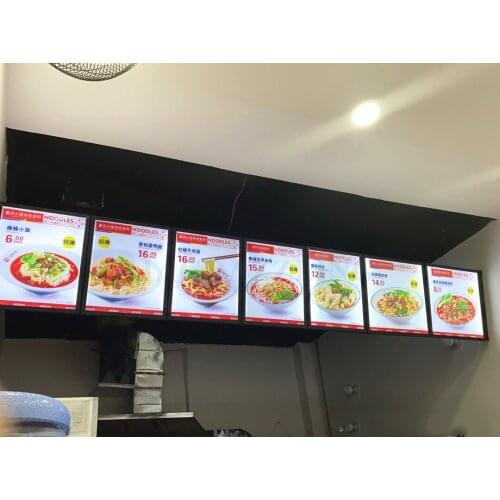 7PCS X A2 SIZE ULTRA SLIM MAGNETIC ALUMINUM FRAME RESTAURANT LED SLIM MENU BOARDS LIGHT BOXES FOR FAST FOOD STORE
