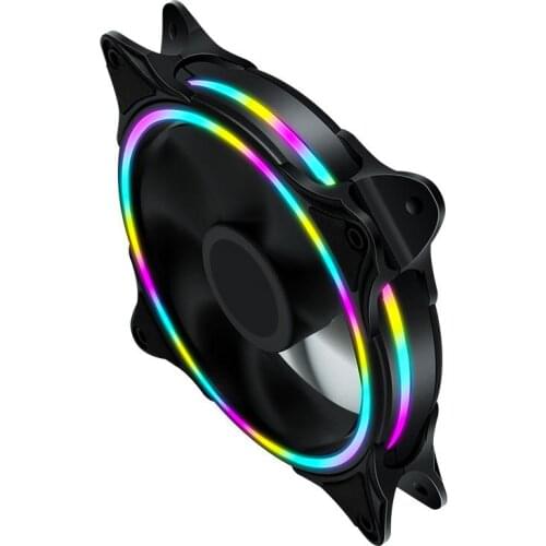 12cm Cooling Fan PC Desktop Computer Silent Fan Cooler Three-Aperture Chassis USB Power PC Computer Accessories