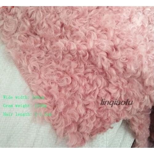 High imitation sheep curl fabric Velvet large curled faux fur garment fabric