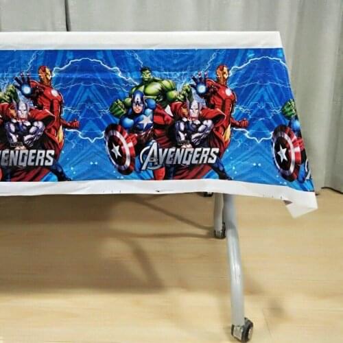 108cm*180cm Avengers Party Decorations Superhero Party Supplies Tablecloth For Kids Birthday Festival Disposable tablecloth set