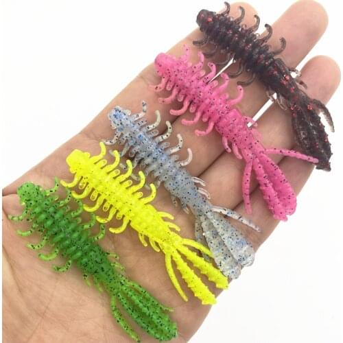 10Pcs*62mm/1.8g Fishing Soft Lure Fishing Pesca Isca Wobblers Lures Attractive Baits Worm Craws Shrimp Bass Peche Gear Fishing