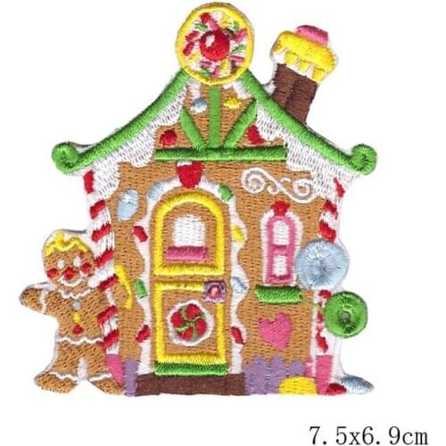 10pcs/lot Embroidery Patches House Flower Cartoon Backpack Clothing Decoration Accessories Diy Iron Heat Transfer Applique