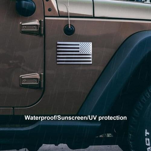 2pcs 3D America Flag Car Sticker Three-dimensional Decorative Side Label car-styling auto moto stickers Modified side standard