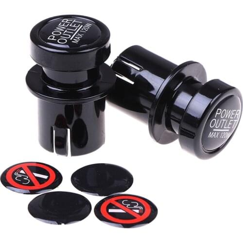 2pcs Auto Car 12V Power Socket Lighter Cigarette Outlet Cover Cap