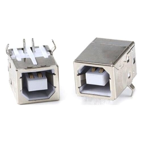 20PCS printer USB connector D type socket Right angle 90 degree bent feet BF90 ROHS Free shipping