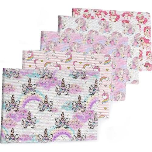 50*145CM Cartoon Unicorn Face Fabric Printed Polyester Cotton Twill Fabric Patchwor Printed