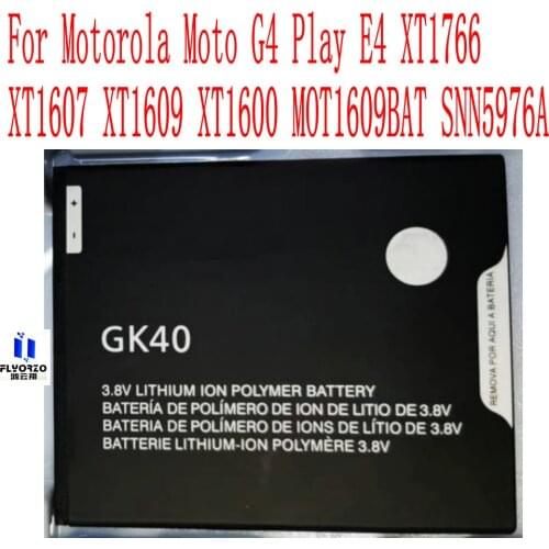 New High Quality 2800mAh GK40 Battery For Motorola Moto G4 Play E4 XT1766 XT1607 XT1609 XT1600 MOT1609BAT SNN5976A Mobile Phone