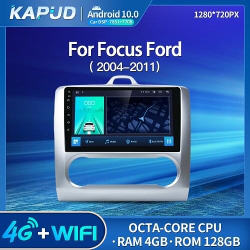 Kapud Android 10.0 Auto Radio 9" Car Multimedia Player Stereo For Ford Focus Exi AT 2004-2011 Automatic GPS Navigation
