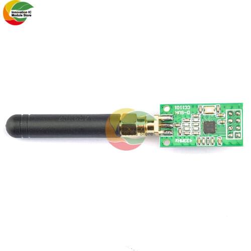 Ziqqucu CC1101 433MHz Wireless Receiver Transmitter Module with SMA Antenna Wireless Transceiver Module for Arduino