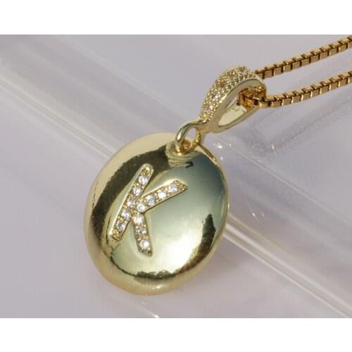 Hot Sale A-Z 26 Initials Name Necklace Micro Pave CZ Alphabet Letter Pendant Gold Necklaces Women Charm Chain Jewelry Girl Gift