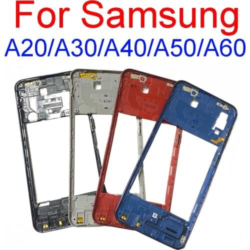 Middle Frame Housing Case For Samsung Galaxy A20 A30 A40 A50 A60 A205 A405 A305 A505 Middle Frame Bezel Middle Plate Repair Part