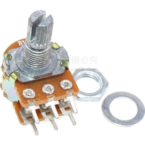 Double row needle potentiometer,WH148/B1K/B2K/B5K/B10K/B20K/B50K/B100K/B250K/500K/B1M,Handle 15 mm high