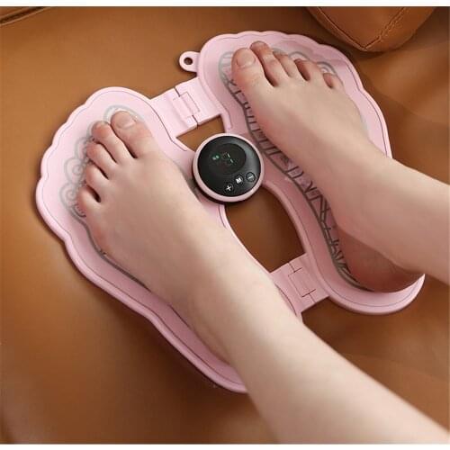 Electric EMS Foot Massager Wireless Feet Muscle Stimulator ABS Physiotherapy Improve Blood Circulation Foot Vibrate Massager