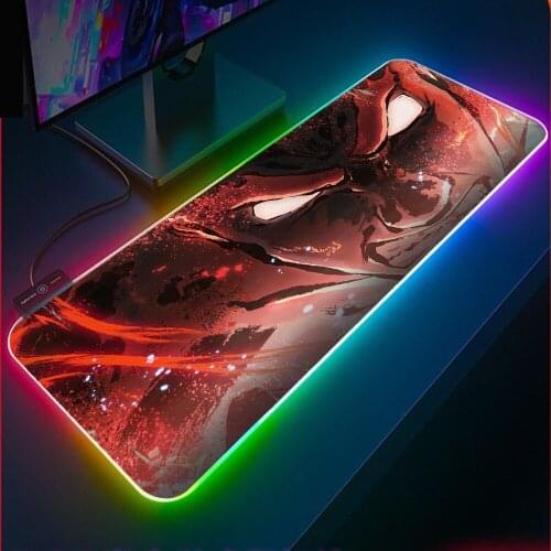 Storm 4 Anime RGB Gamer Locked Laptop Anime Pad LED USB Gaming Accessories Anime Mousepad XXL Computer Mat Gaming Desk