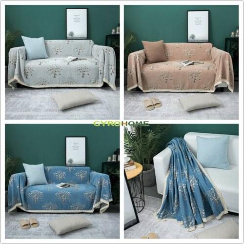GY4081 Chenille Fortune Tree Geometry Deer Blanket Sofa Decorative Slipcover Stitching Blanket Rug