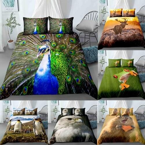 Animal Pattern Cover Set Bedding King Queen Full Twin Size Bed Luxury s