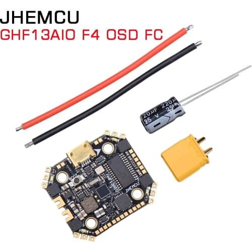 NEW JHEMCU GHF13AIO F4 OSD Flight Controller Built-in 13A 4in1 ESC 2-4S Lipo 16*16mm MPU6000 Betaflight For RC FPV Racing Drone