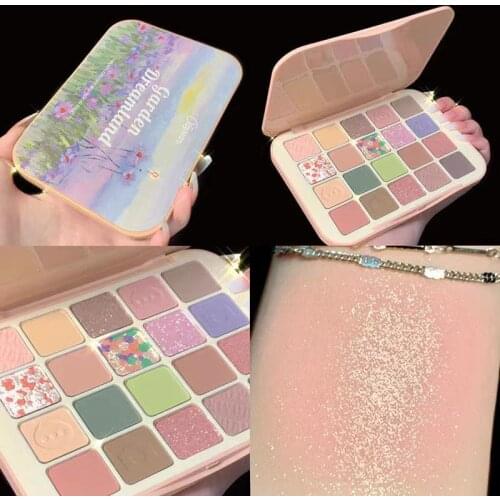 Shimmer Matte Eye Shadow Palette Pearlescent Glitter Metallic Pigmented Eye Shadow Pallete Maquiagem Makeup Palette Cosmetic