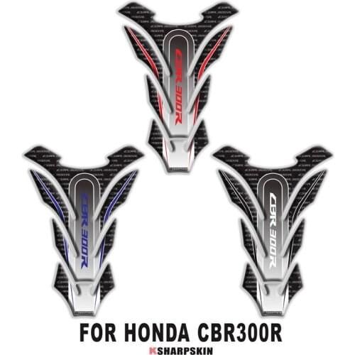 Fashion motorcycle fuel tank mat 3D protection stickers fish bone modification stickers for honda CBR300R