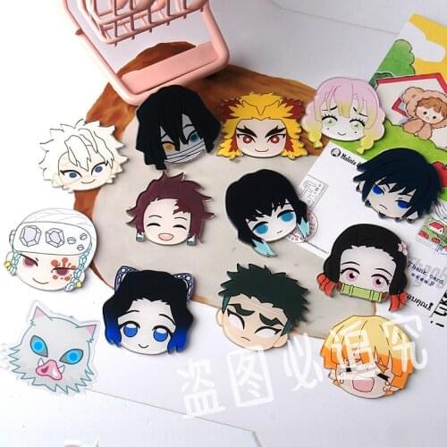 Demon Slayer Kimetsu no Yaiba Cartoon Icons on The Pin Kawaii Icon Badge Bacges on Y Backpack Badges for Clothing Acrylic Badges