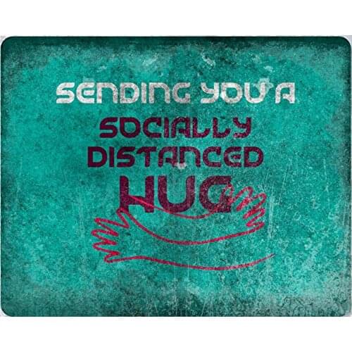 Sending You a Socially-distanced Hug Vintage Style Metal Sign Iron Painting for Indoor & Outdoor Home Bar Coffee Kitchen Wall