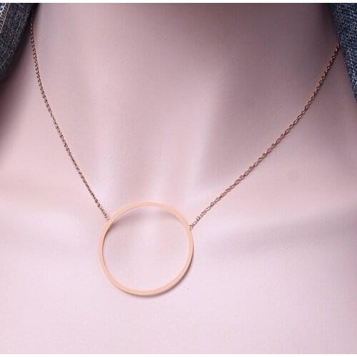 Woman geometry necklace fashion simplicity women stainless steel necklace ladies pendant necklace girlfriend gift necklace