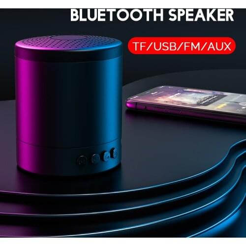 Portable Speaker Bluetooth Stereo Wireless Amplifier Mini Sound Column Subwoofer Outdoor Waterproof Steel Cannon