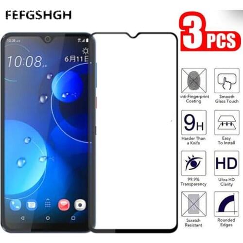 Full Glue Tempered Glass For HTC desire 19 PLus Full Screen Cover Screen Protector Film For HTC D19 Plus D19Plus D19+ U19e