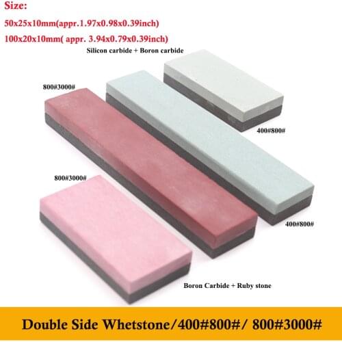Portable Double Side Knife Sharpening Stone Whetstone 400#800#/ 800#3000# Grit for Fine&Rough Grinding Stone