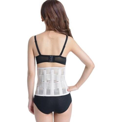 Waist suports warm belt B13 2pieces lumbar support four steel mesh breathable protective plate belt to support the waist back