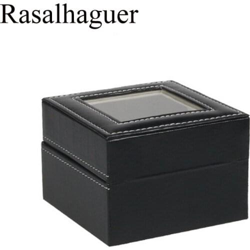 Markdown sale 2 Grids Leather Watch Box Fashion style for convenient travel storage Jewelry Watch Collector Cases Organizer Box
