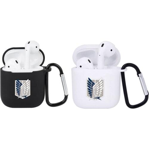 ATTACK ON TITAN Silicone Cases For Airpods1 2 Protective Earphone Cover Case For Apple Airpods Case 1&2 Shockproof Sleeve