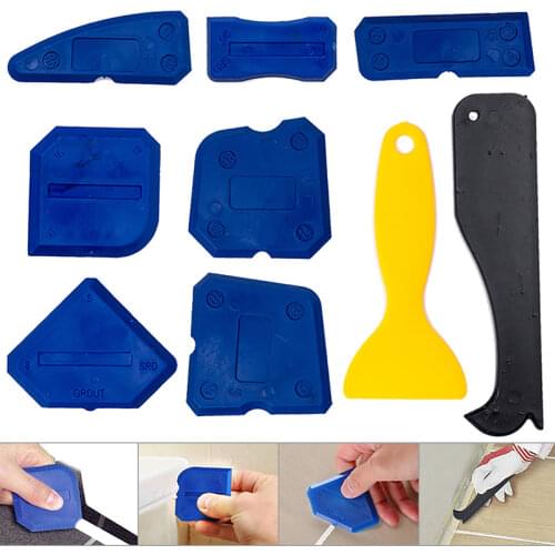 4/5/9pcs Window Door Silicone Sealant Spreader Spatula Scraper Cement Caulk Removal Tool Finishing Sealant Grout Kit Caulking#1