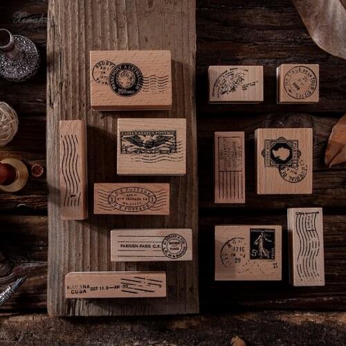 XINAHER Vintage Memorial Postmark stamp DIY wooden rubber stamps for scrapbooking stationery scrapbooking standard stamp