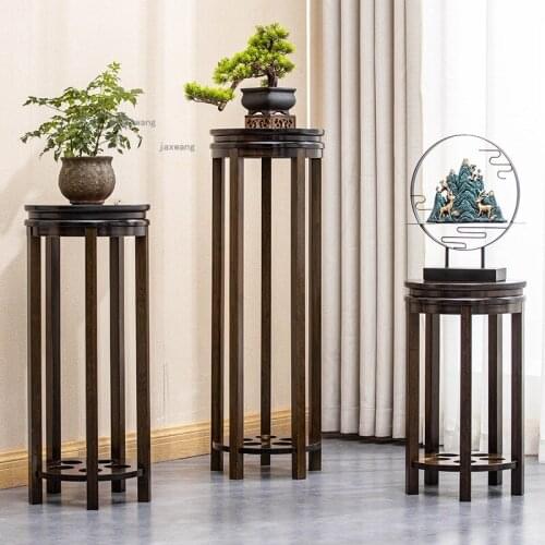 Hallway Porch Bedroom Flower Pot Rack for Living Room Sofa Flower Stand Chinese Bamboo Indoor Balcony Garden Floor Plant Shelf