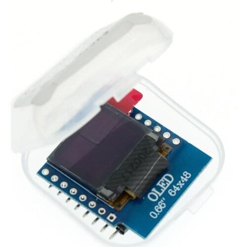 0.66" inch 64X48 IIC I2C OLED LED LCD Dispaly Shield for Arduino Compatible WeMos D1 mini