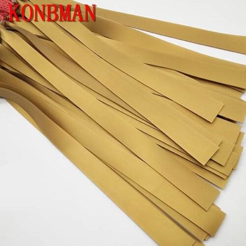 10PCS 1mm Thickness Rubber Band Slingshots Natural Latex Flat Elastic Resilient Tube for Tactical Slingshot Catapult