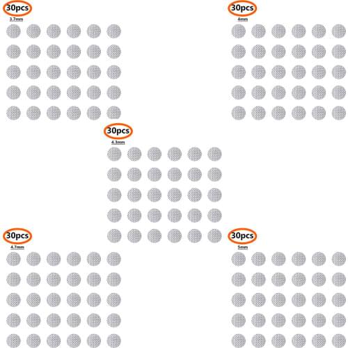 30Pcs Earphone Net Headphone Case Steel Mesh Adhesive Headset Plugs Dustproof Earphone Covers Pads for In-Ear Earbuds Earpiece